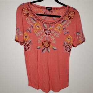 Tolani | Cross stitched Embroidered Floral Top